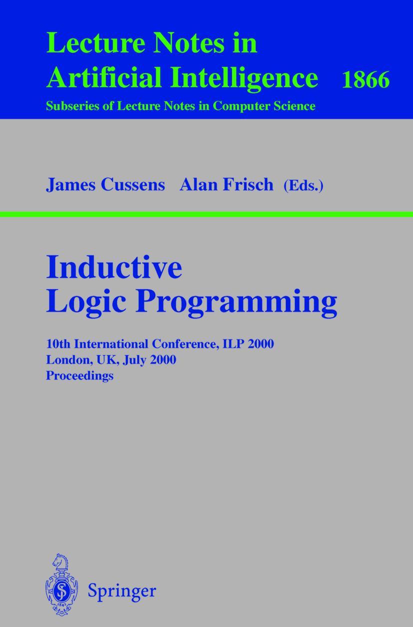 Vorderes Coverbild Inductive Logic Programming