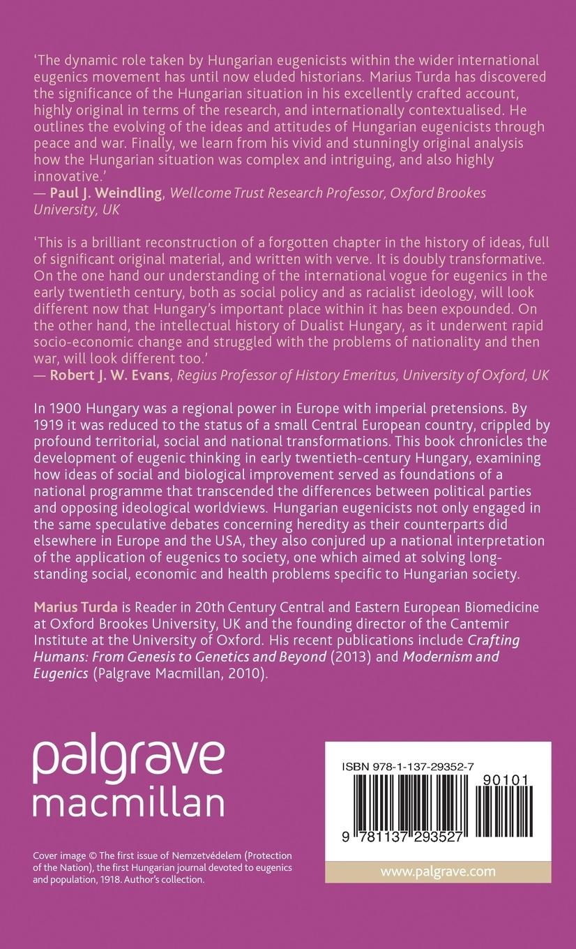 Rückseitencover Eugenics and Nation in Early 20th Century Hungary