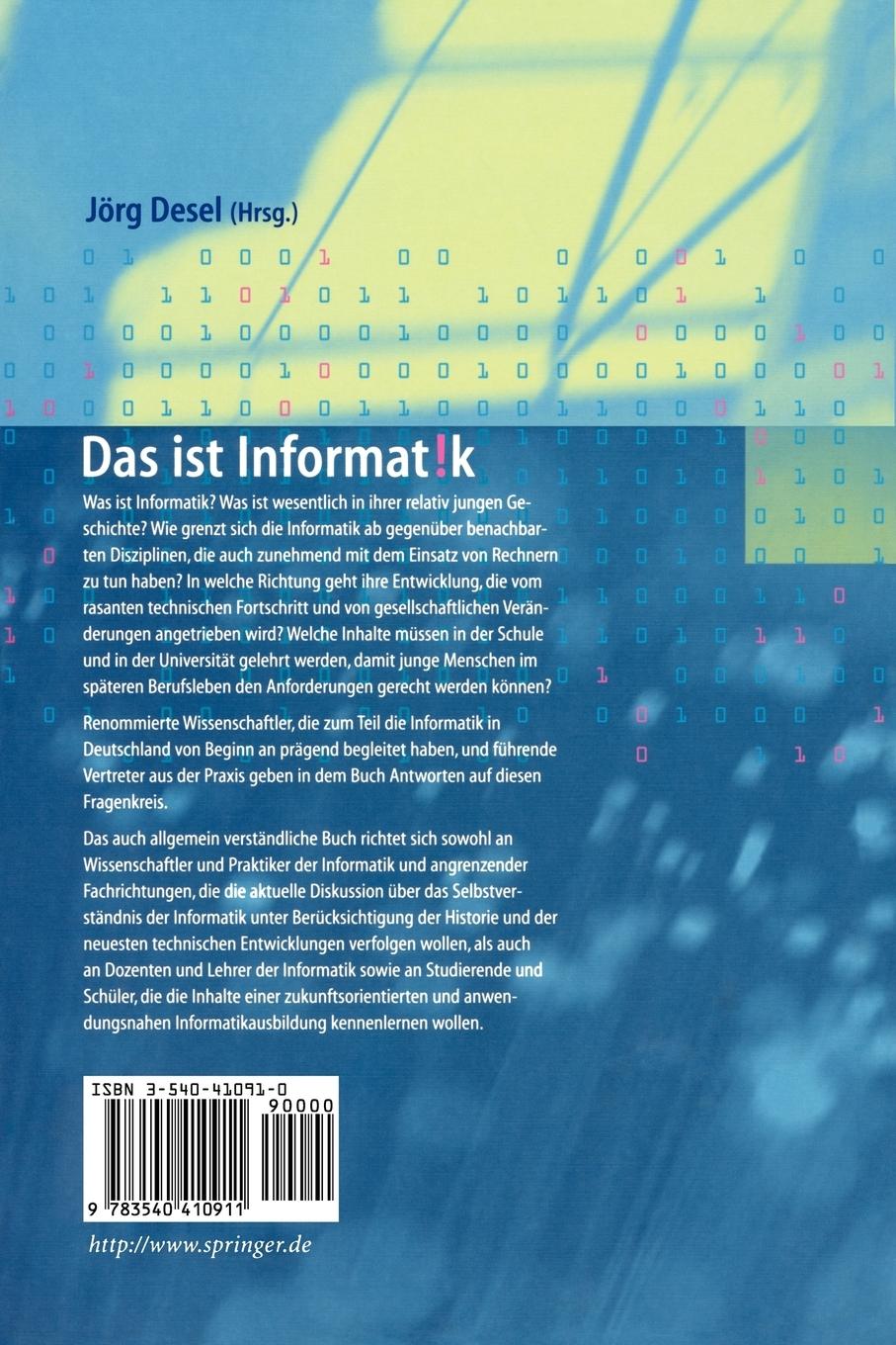 Rückseitencover Das ist Informatik