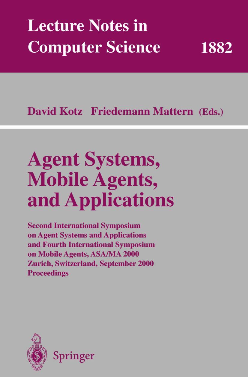 Vorderes Coverbild Agent Systems, Mobile Agents, and Applications
