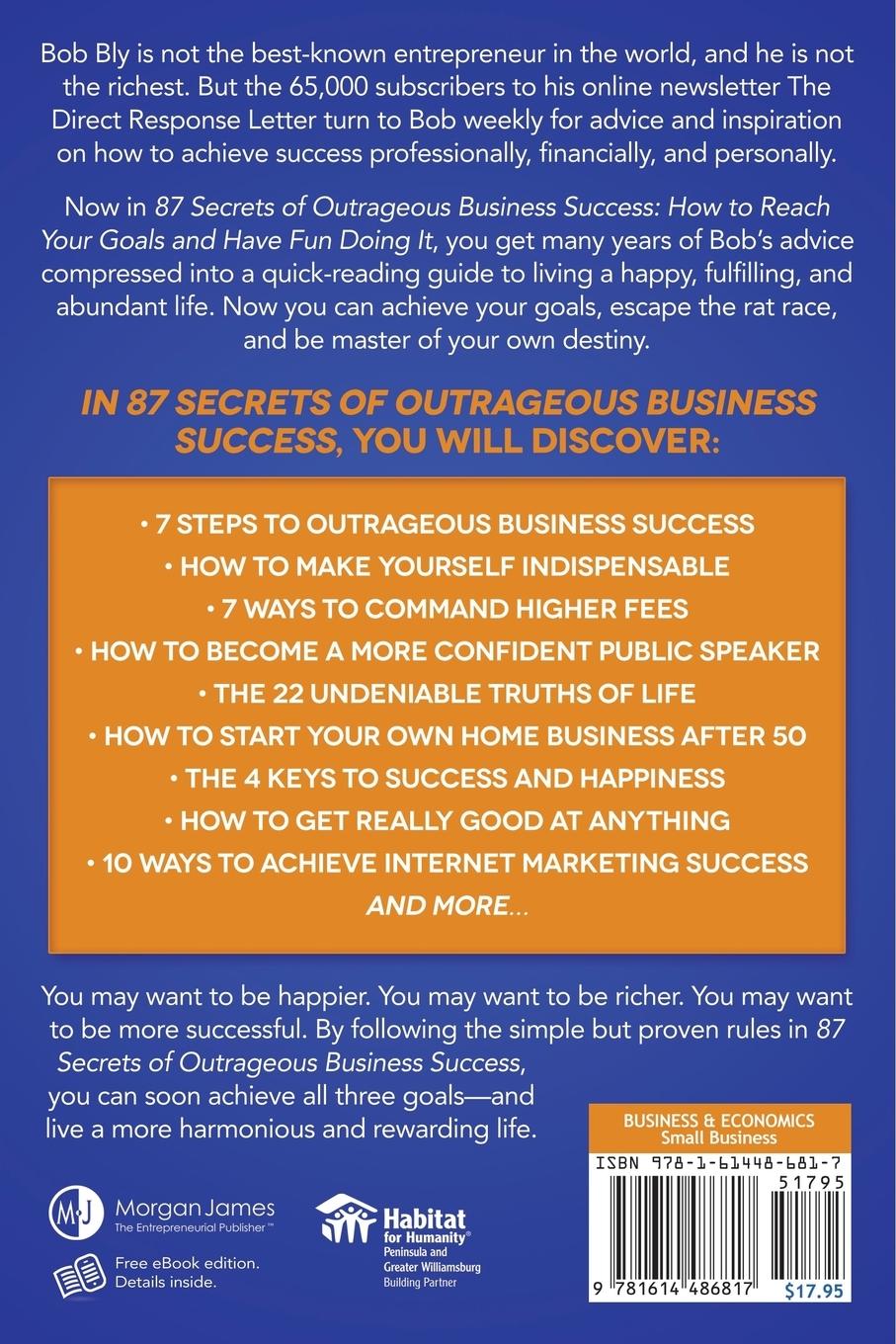 Rückseitencover 87 Secrets of Outrageous Business Success