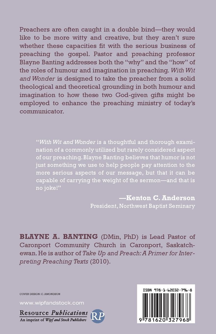 Rückseitencover With Wit and Wonder