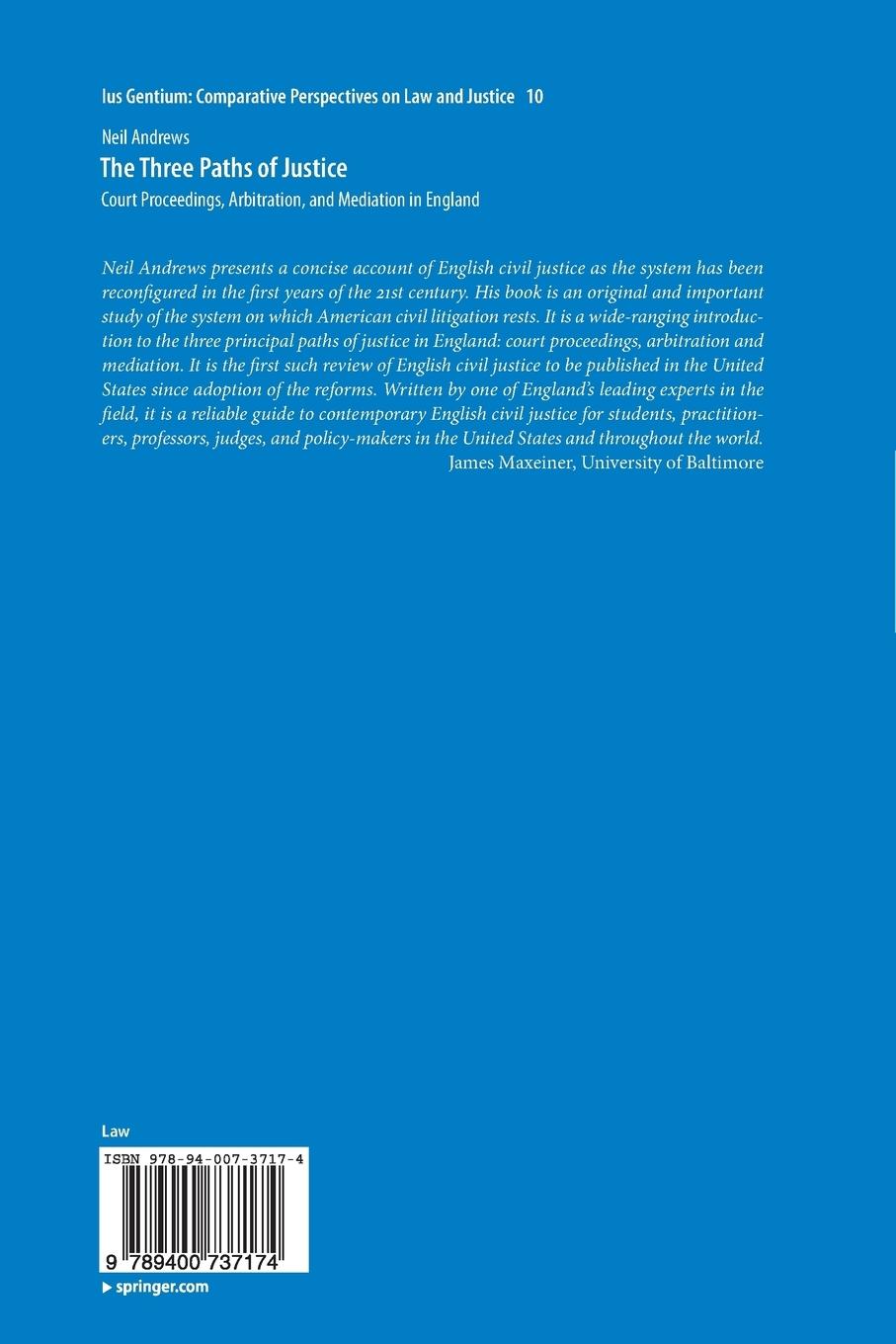 Rückseitencover The Three Paths of Justice