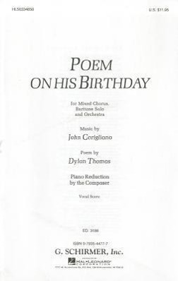 Vorderes Coverbild Poem on His Birthday: For Mixed Chorus, Baritone Solo and Orchestra