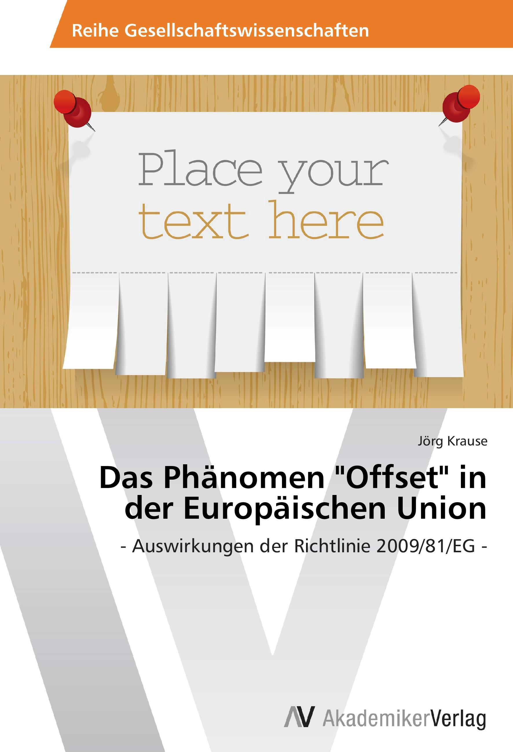 Vorderes Coverbild Das Phänomen "Offset" in der Europäischen Union