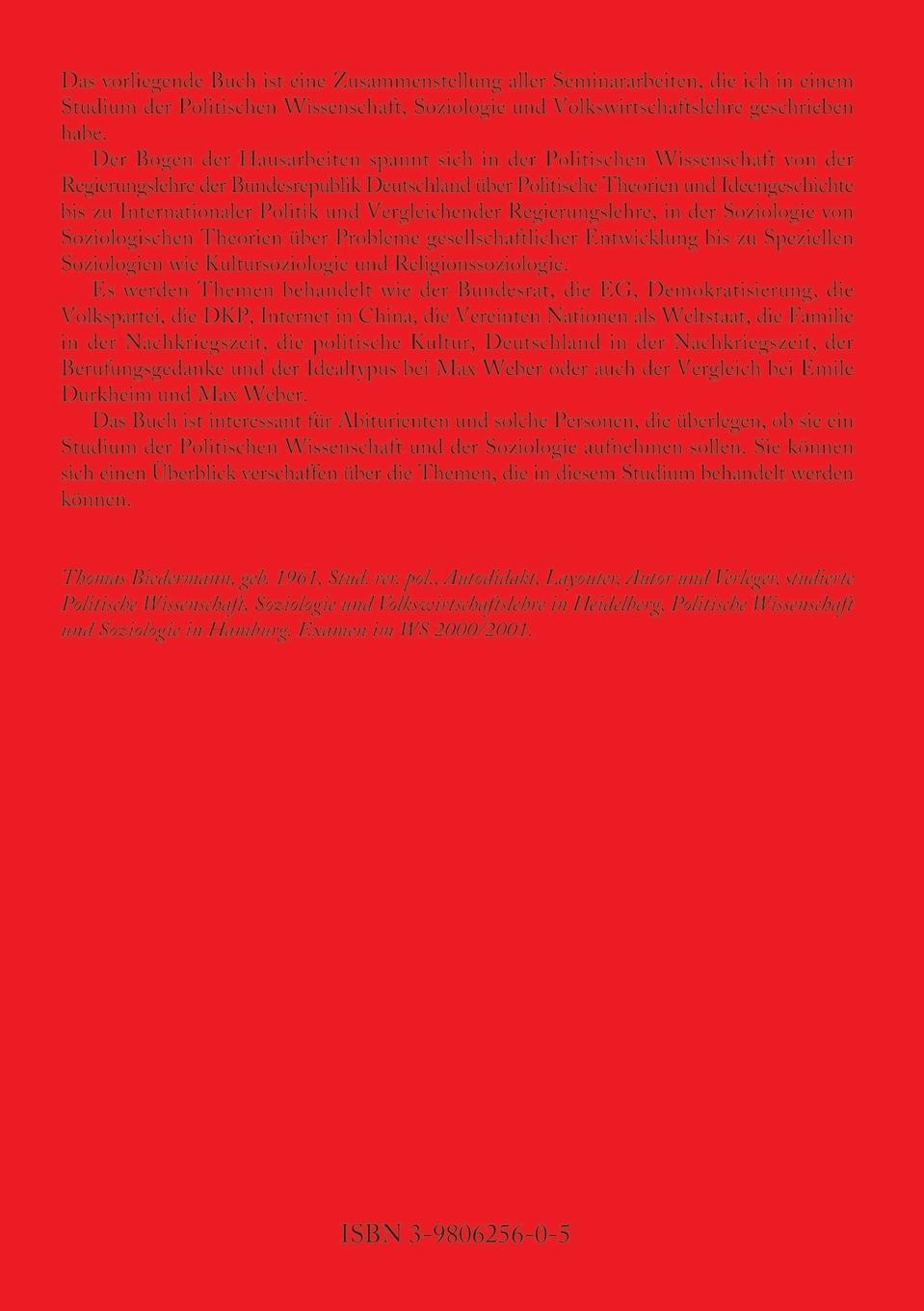 Rückseitencover Erträge eines Studenten