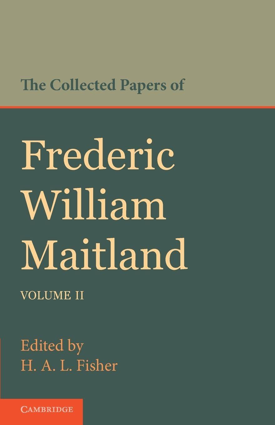 Vorderes Coverbild The Collected Papers of Frederic William Maitland
