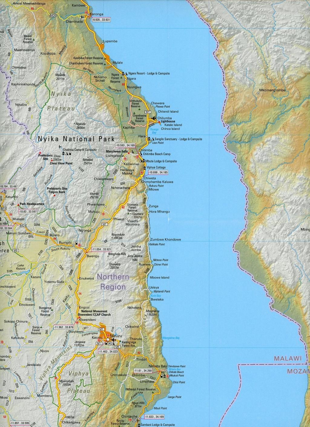 Beispielinhalt (Bild) Malawi 1 : 750 000