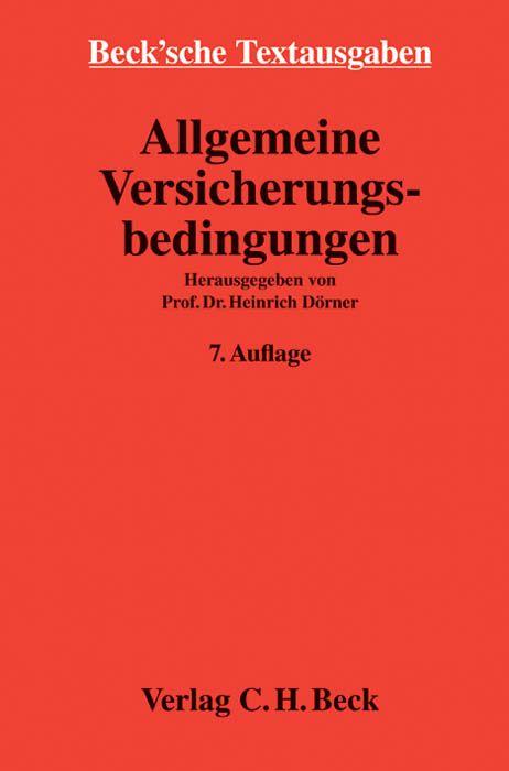 Vorderes Coverbild Allgemeine Versicherungsbedingungen