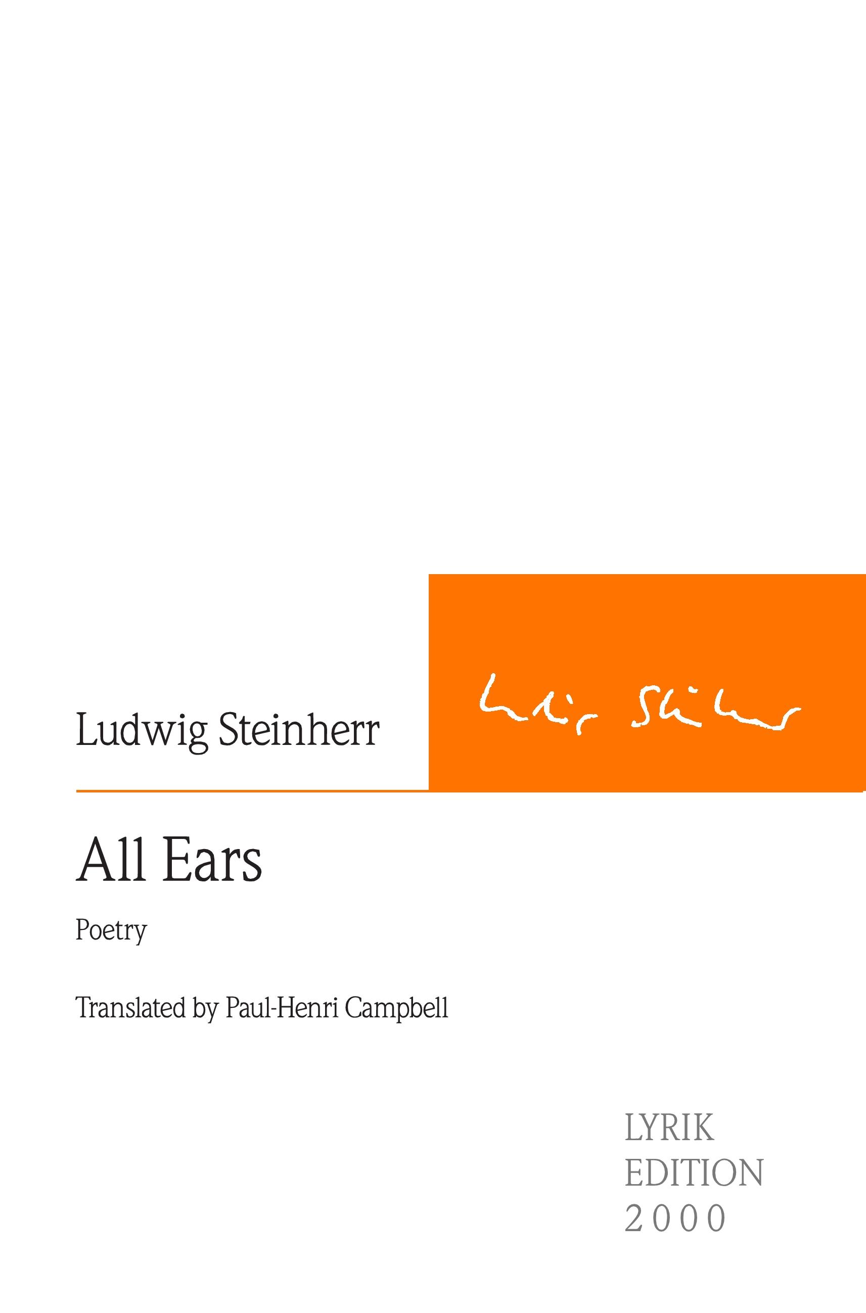 Vorderes Coverbild All Ears