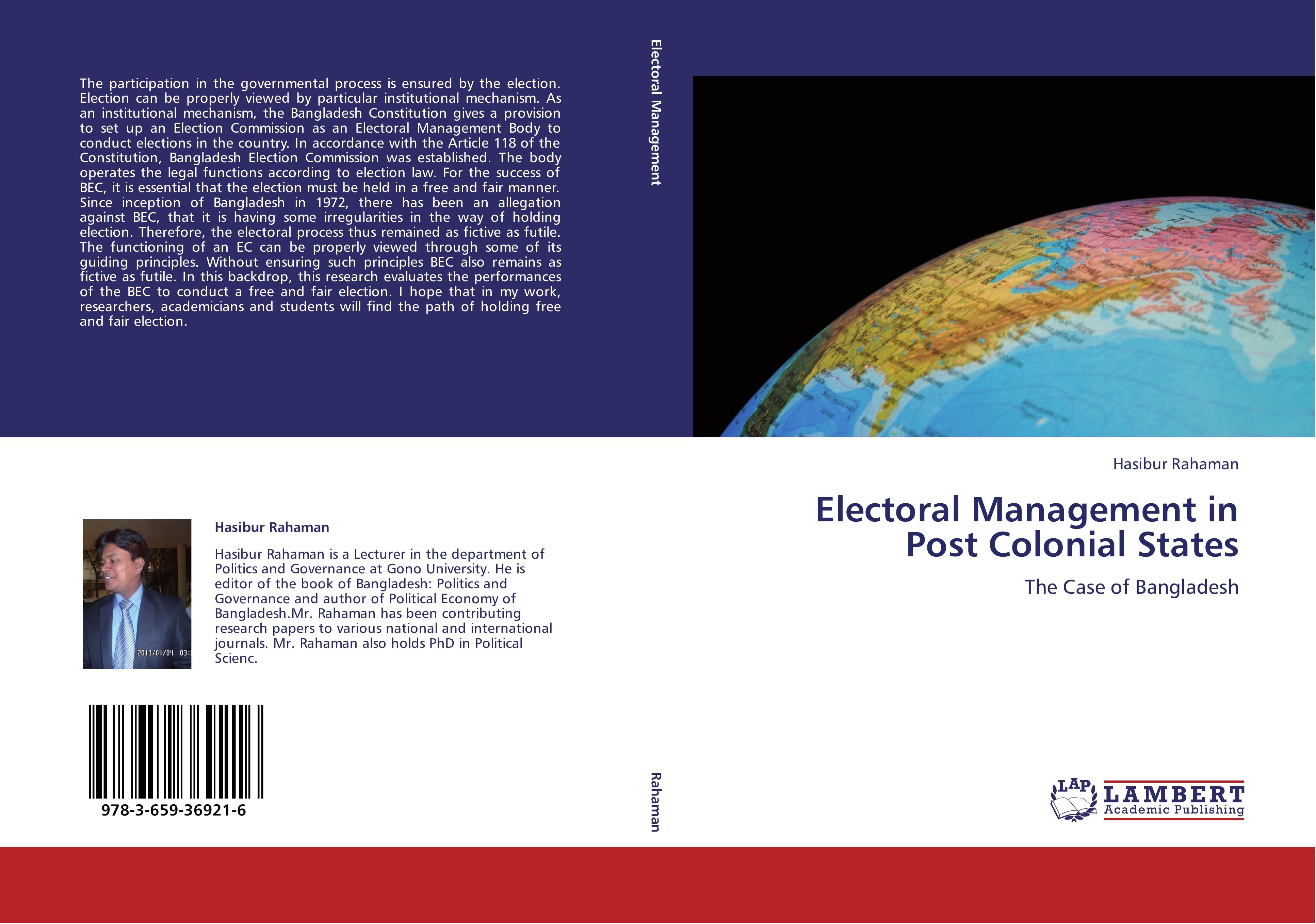 Vorderes Coverbild Electoral Management in Post Colonial States