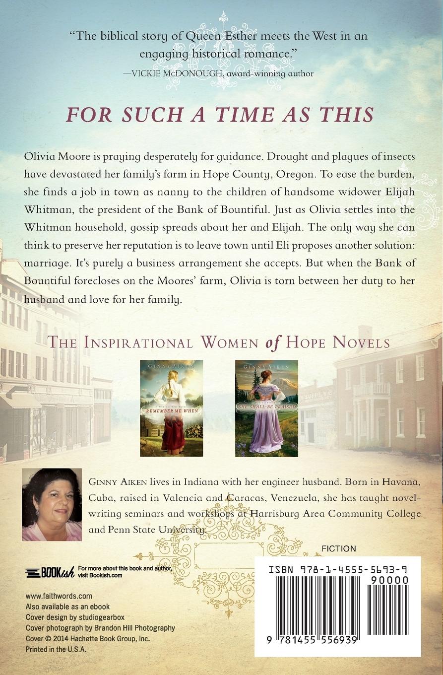 Rückseitencover For Such a Time As This