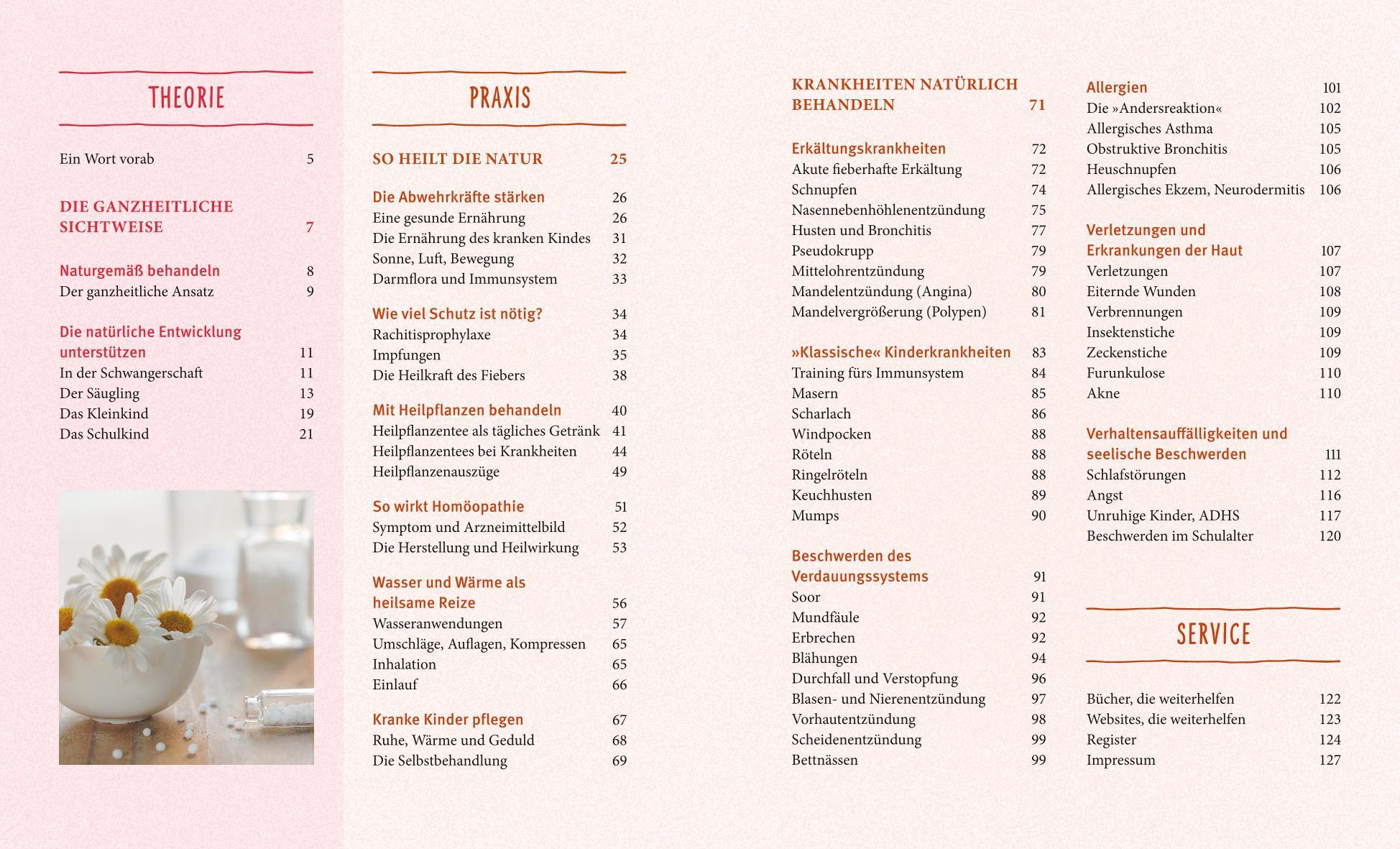Beispielinhalt (Bild) Kinderkrankheiten natürlich behandeln