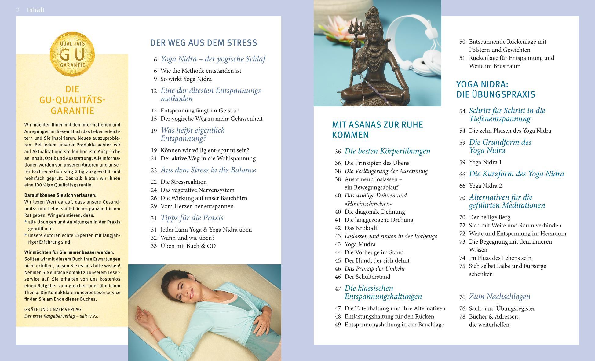 Beispielinhalt (Bild) Yoga Nidra (mit CD)