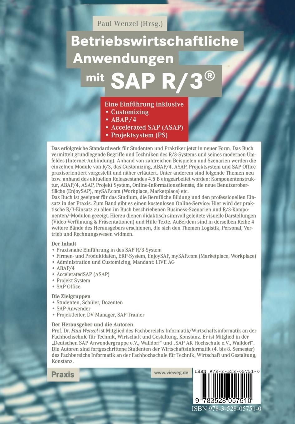 Rückseitencover Betriebswirtschaftliche Anwendungen mit SAP R/3®