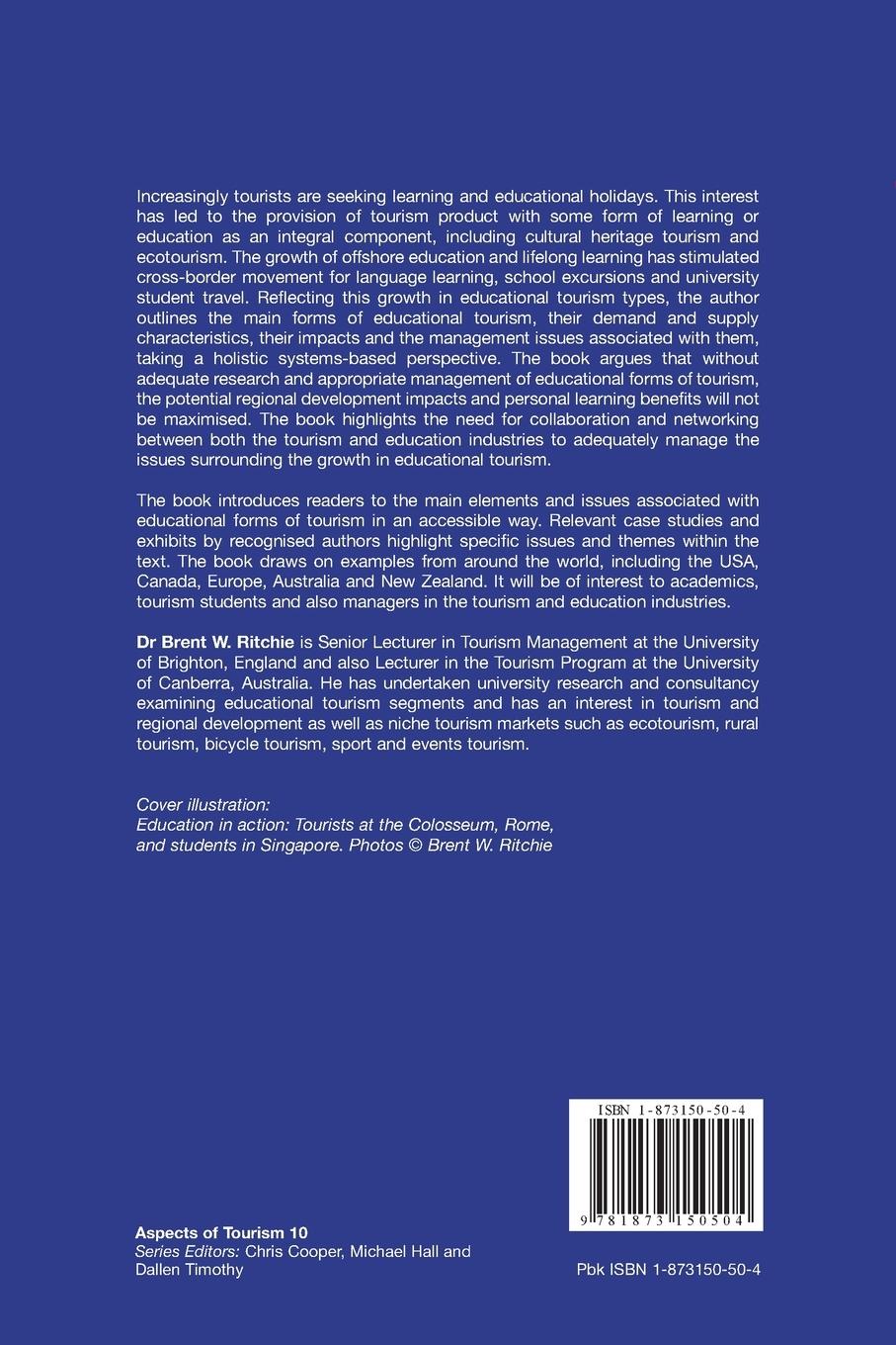 Rückseitencover Managing Educational Tourism