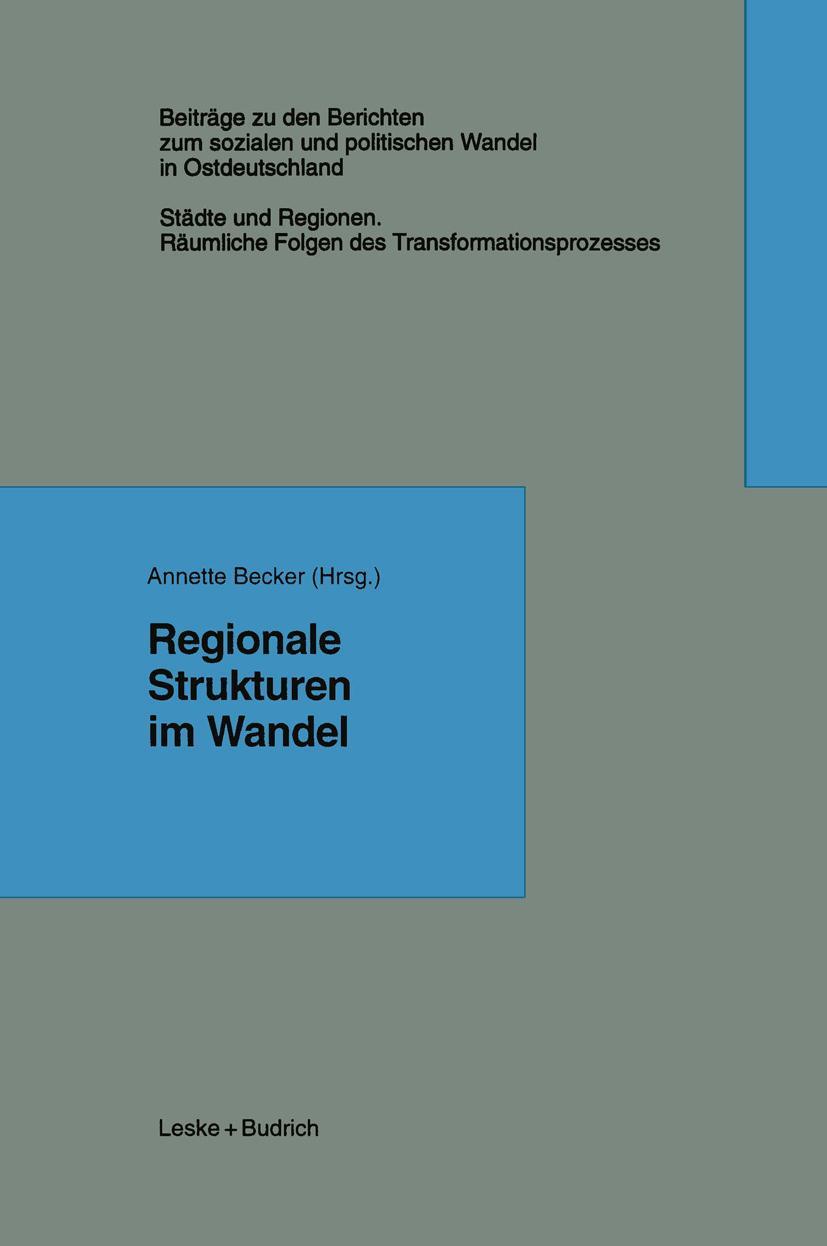 Vorderes Coverbild Regionale Strukturen im Wandel
