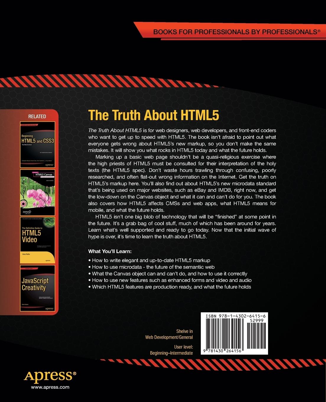 Rückseitencover The Truth About HTML5