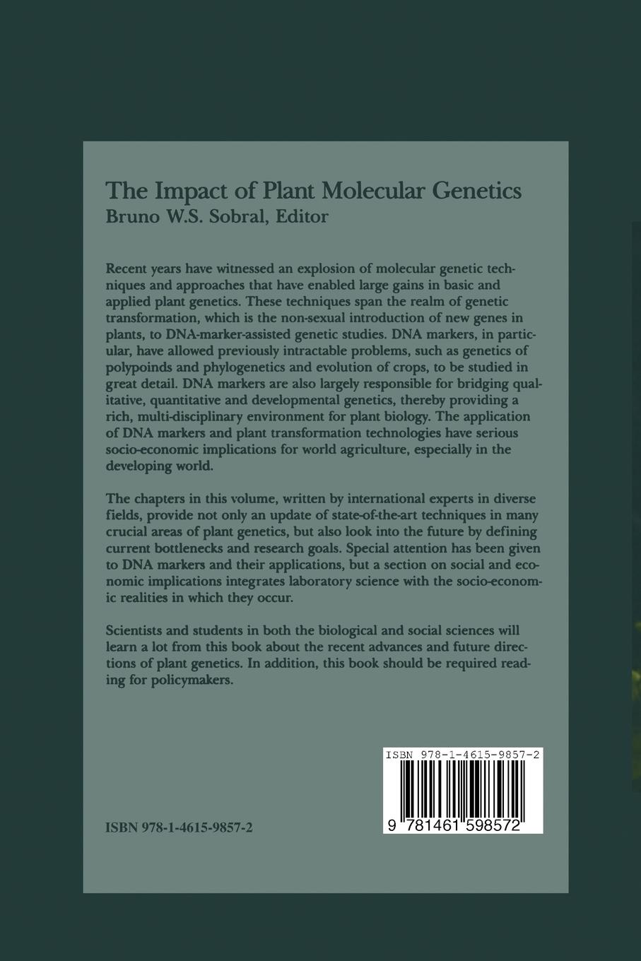 Rückseitencover The Impact of Plant Molecular Genetics