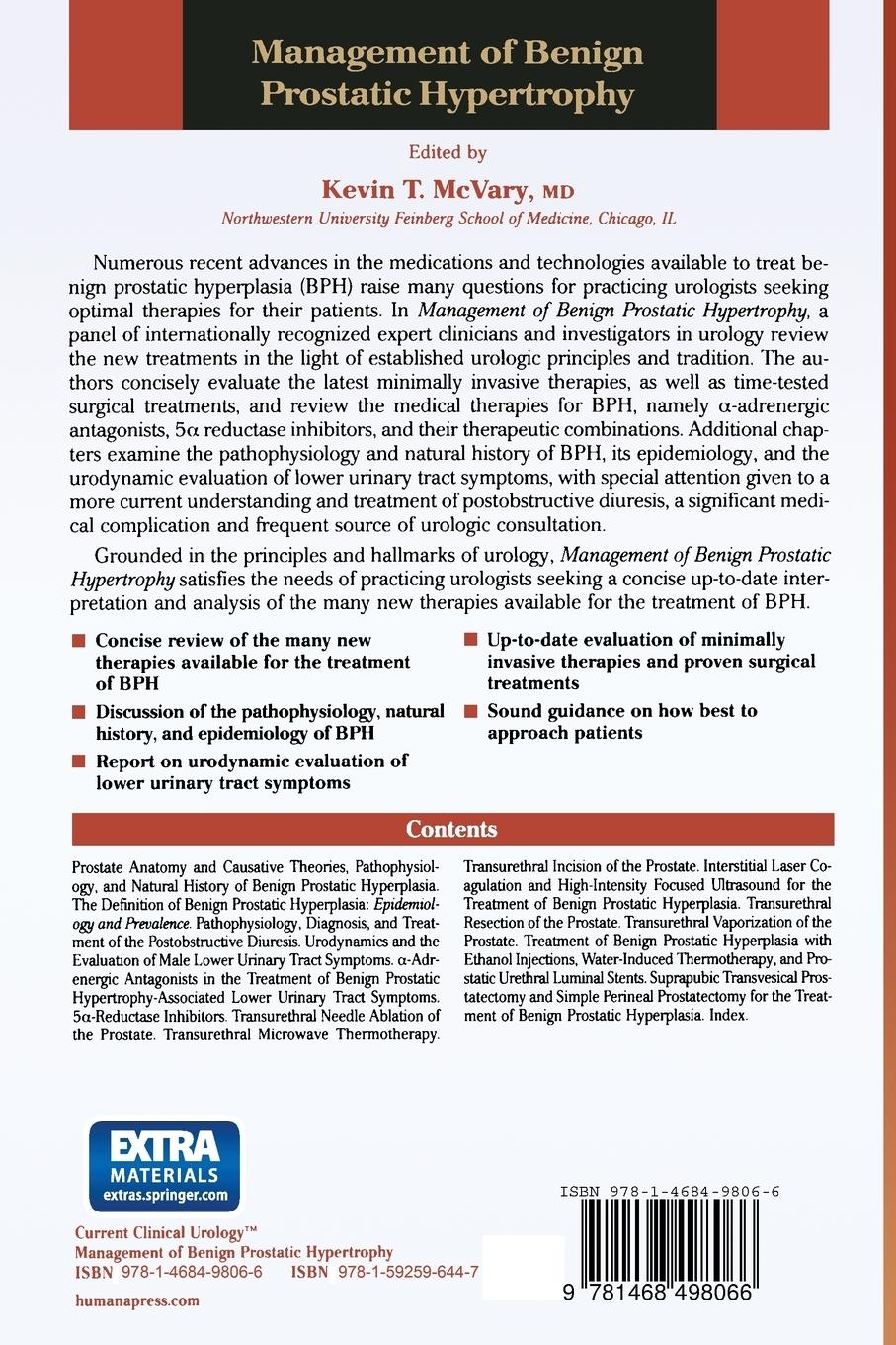 Rückseitencover Management of Benign Prostatic Hypertrophy
