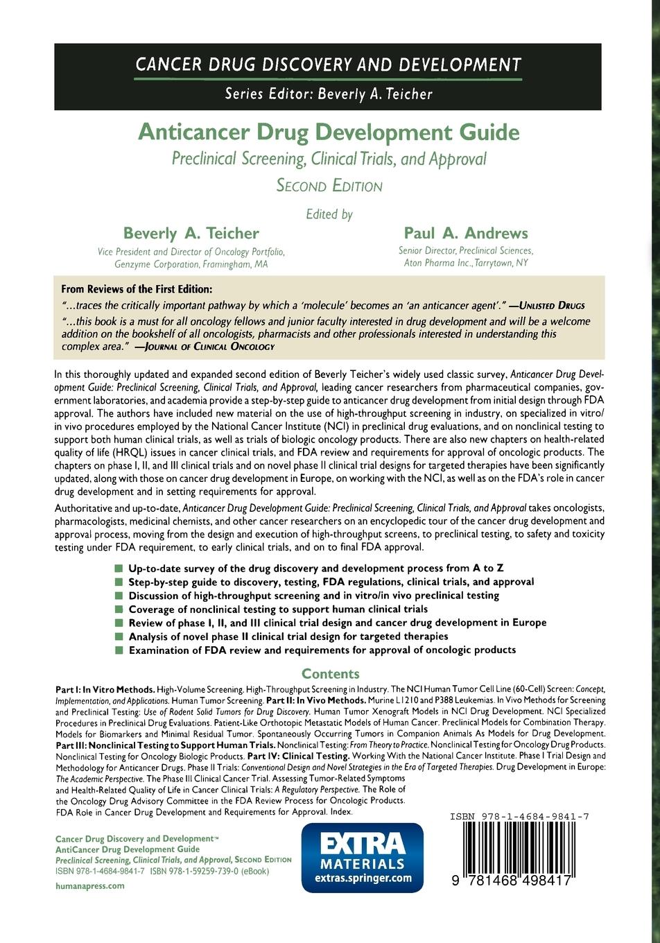 Rückseitencover Anticancer Drug Development Guide