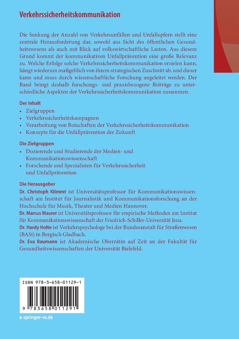 Rückseitencover Verkehrssicherheitskommunikation