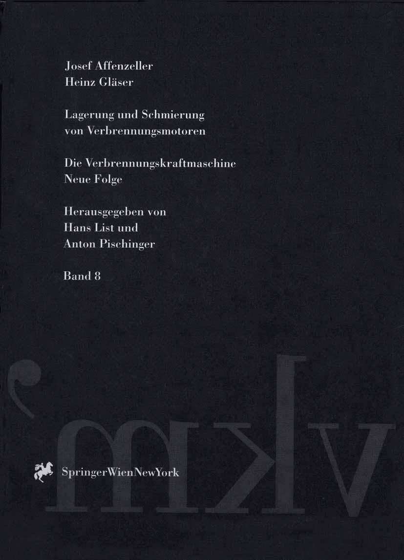 Vorderes Coverbild Lagerung und Schmierung von Verbrennungsmotoren