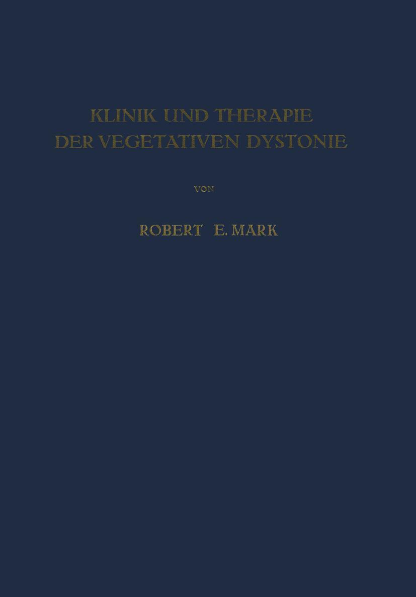 Vorderes Coverbild Klinik und Therapie der Vegetativen Dystonie