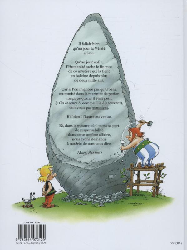 Rückseitencover Astérix - Comment Obélix est tombé dans la marmite du druide quand il était petit