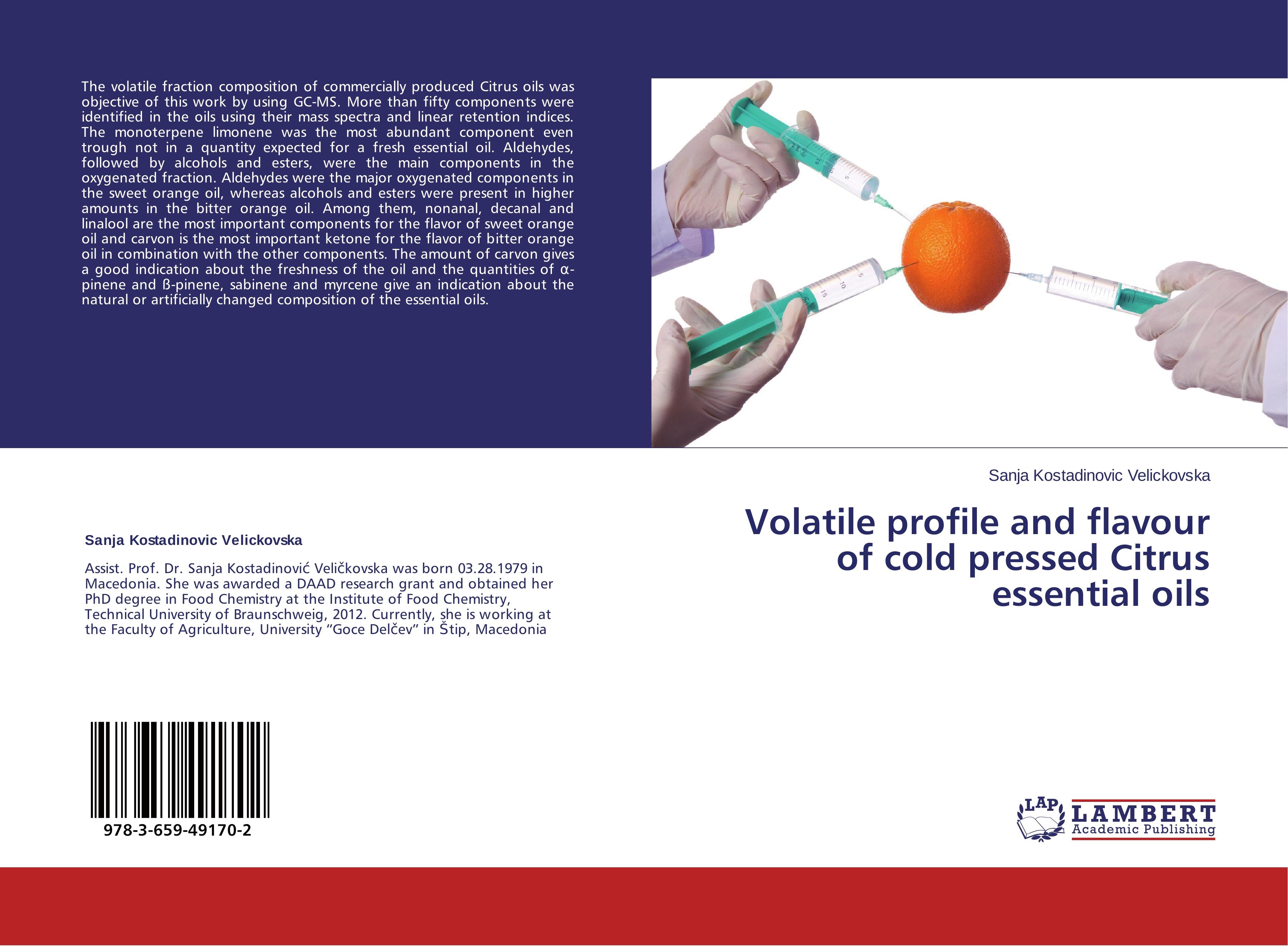 Vorderes Coverbild Volatile profile and flavour of cold pressed Citrus essential oils