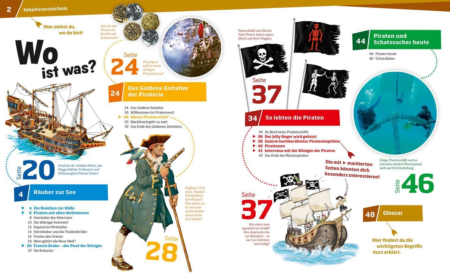 Beispielinhalt (Bild) WAS IST WAS Band 71 Piraten. Schrecken der Meere