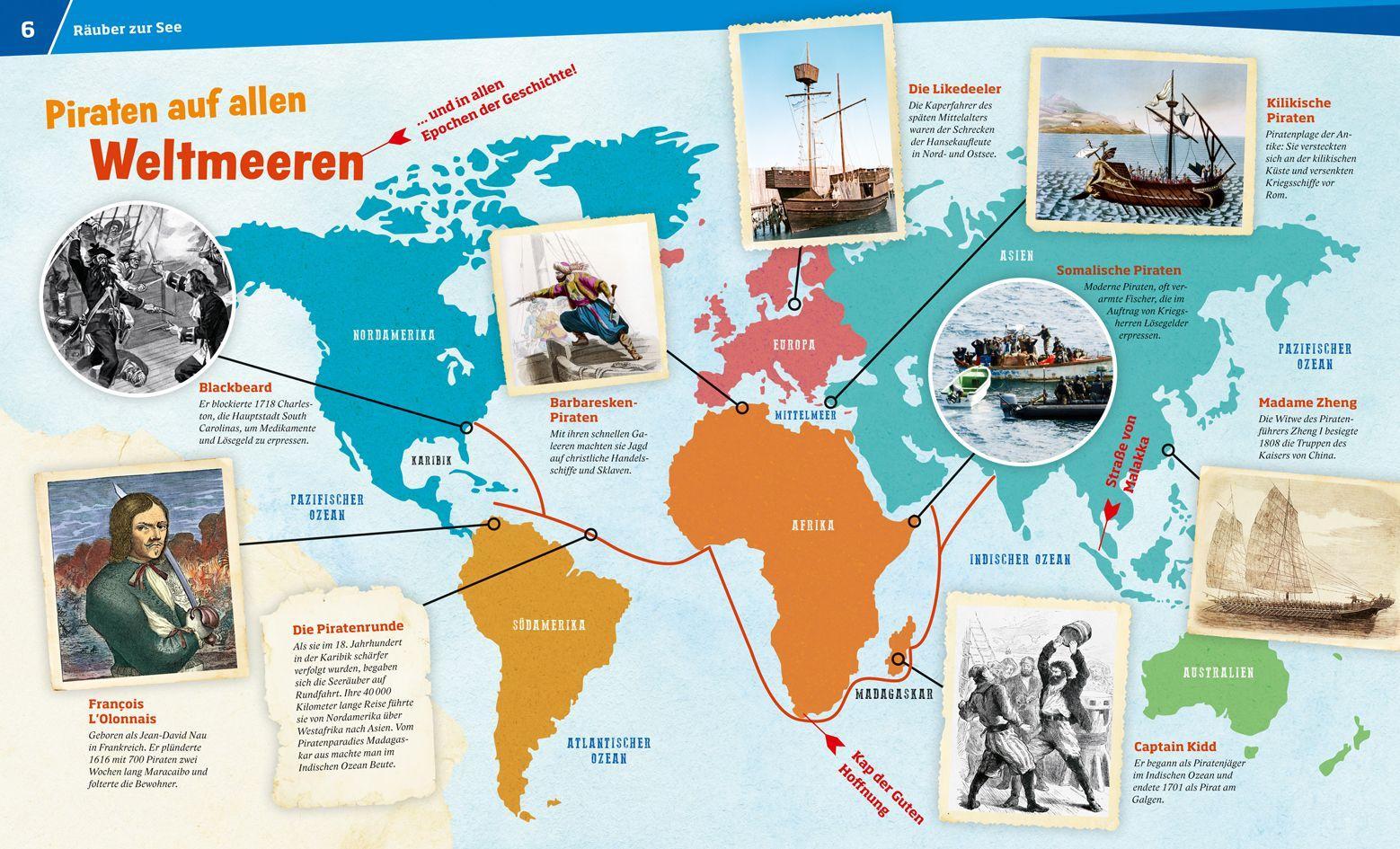 Beispielinhalt (Bild) WAS IST WAS Band 71 Piraten. Schrecken der Meere