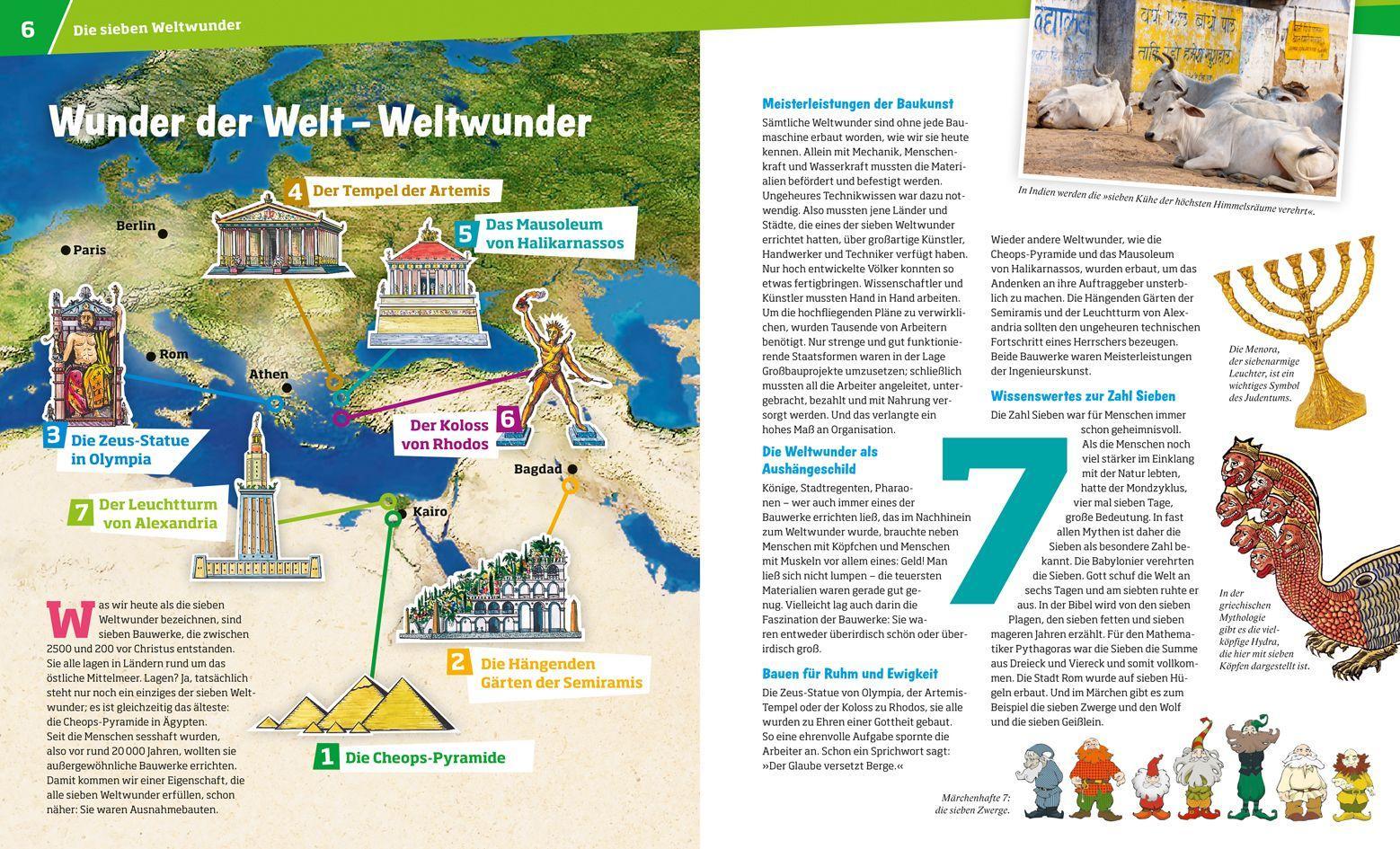 Beispielinhalt (Bild) WAS IST WAS Band 81 Die sieben Weltwunder. Schätze der Antike