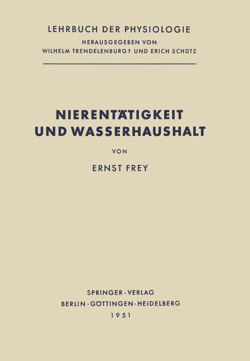 Vorderes Coverbild Nierentätigkeit und Wasserhaushalt