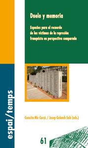 Vorderes Coverbild Duelo y memoria : espacios para el recuerdo de las víctimas de la represión franquista en perspectiva comparada