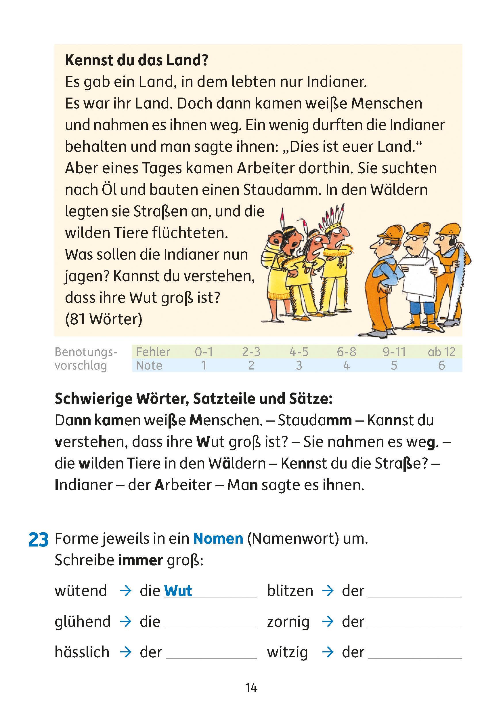 Beispielinhalt (Bild) Diktate Deutsch 3./4. Klasse