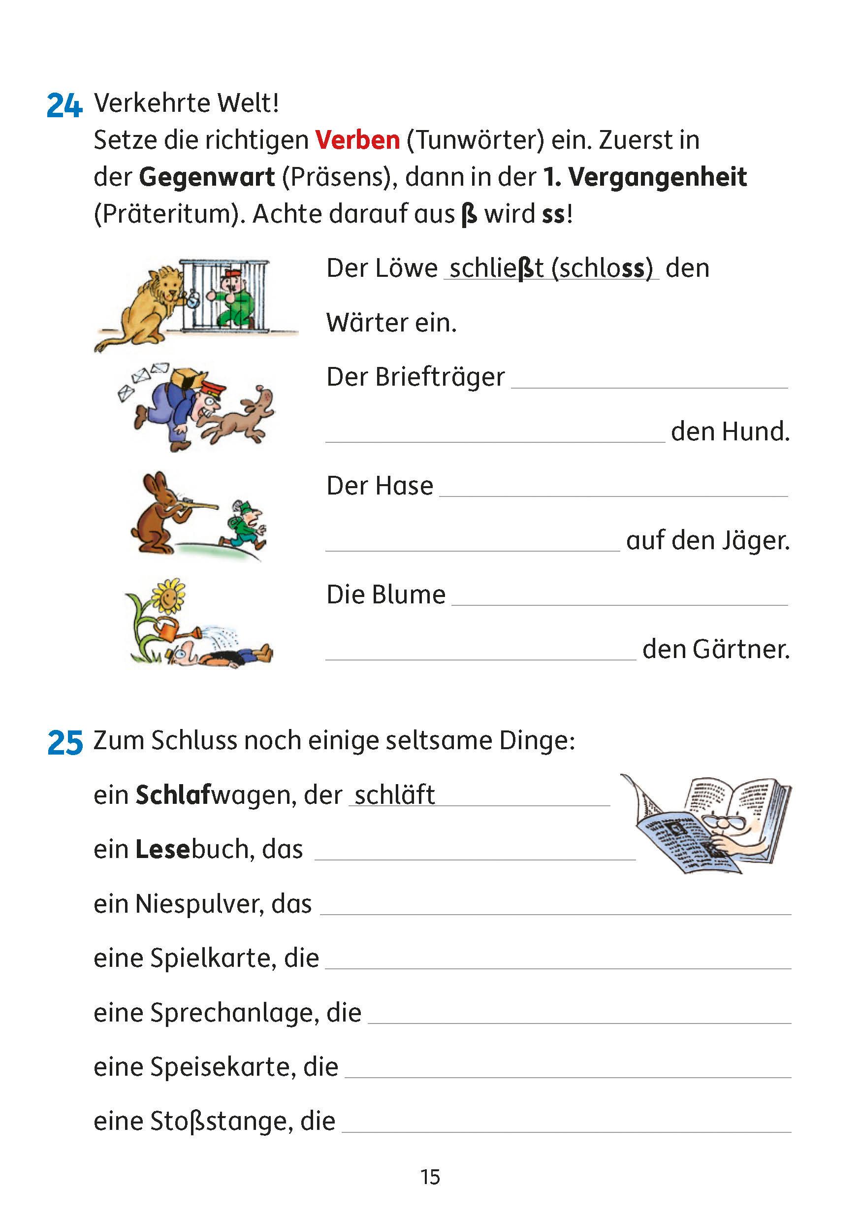 Beispielinhalt (Bild) Diktate Deutsch 3./4. Klasse