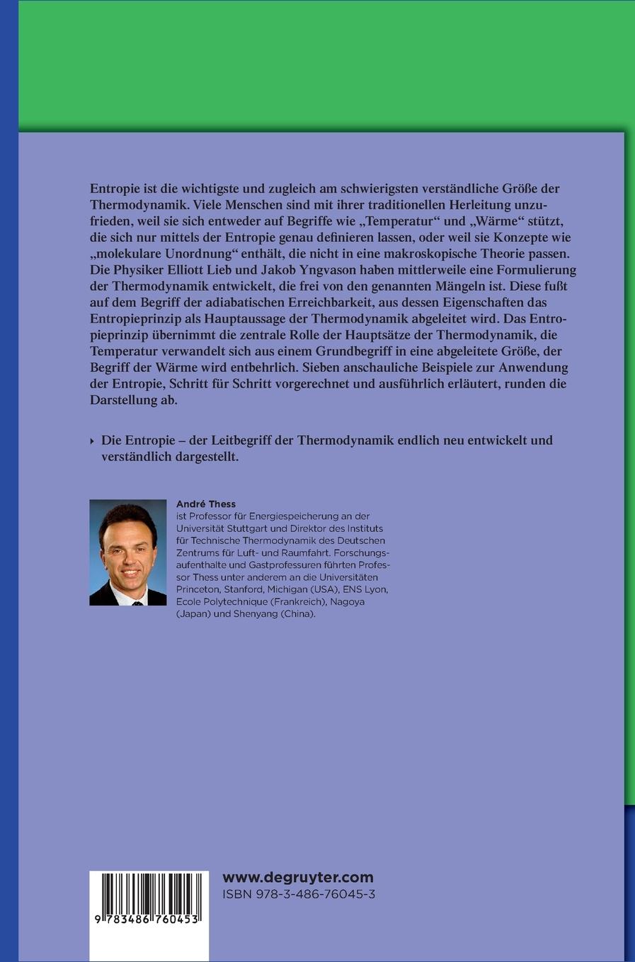 Rückseitencover Das Entropieprinzip