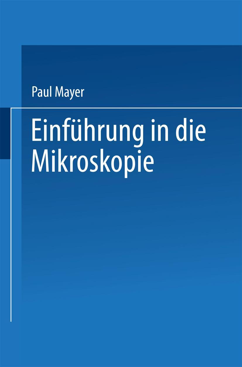 Vorderes Coverbild Einführung in die Mikroskopie