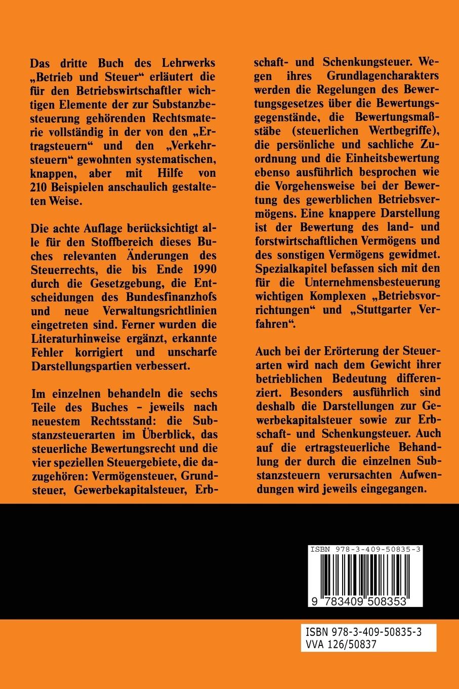 Rückseitencover Die Substanzsteuern