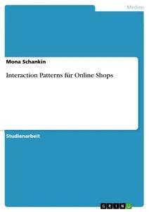 Vorderes Coverbild Interaction Patterns für Online Shops