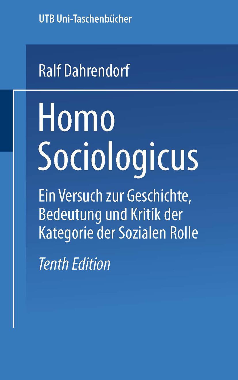 Vorderes Coverbild Homo Sociologicus