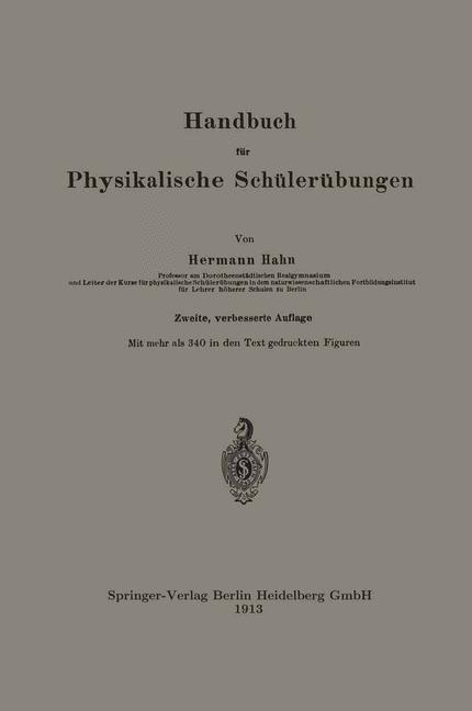 Vorderes Coverbild Handbuch für Physikalische Schülerübungen