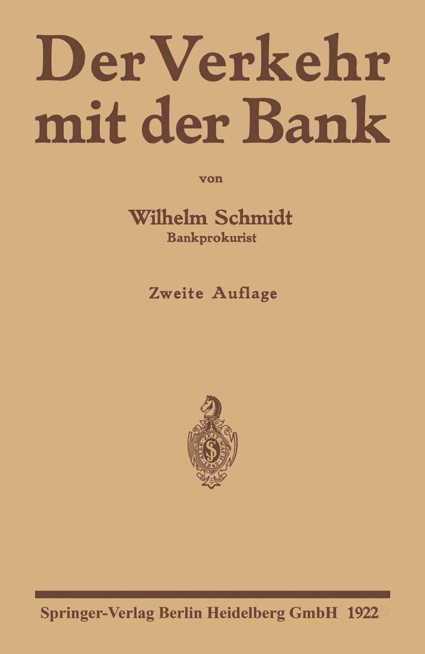 Vorderes Coverbild Der Verkehr mit der Bank