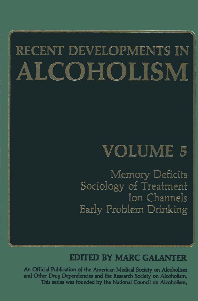 Vorderes Coverbild Recent Developments in Alcoholism