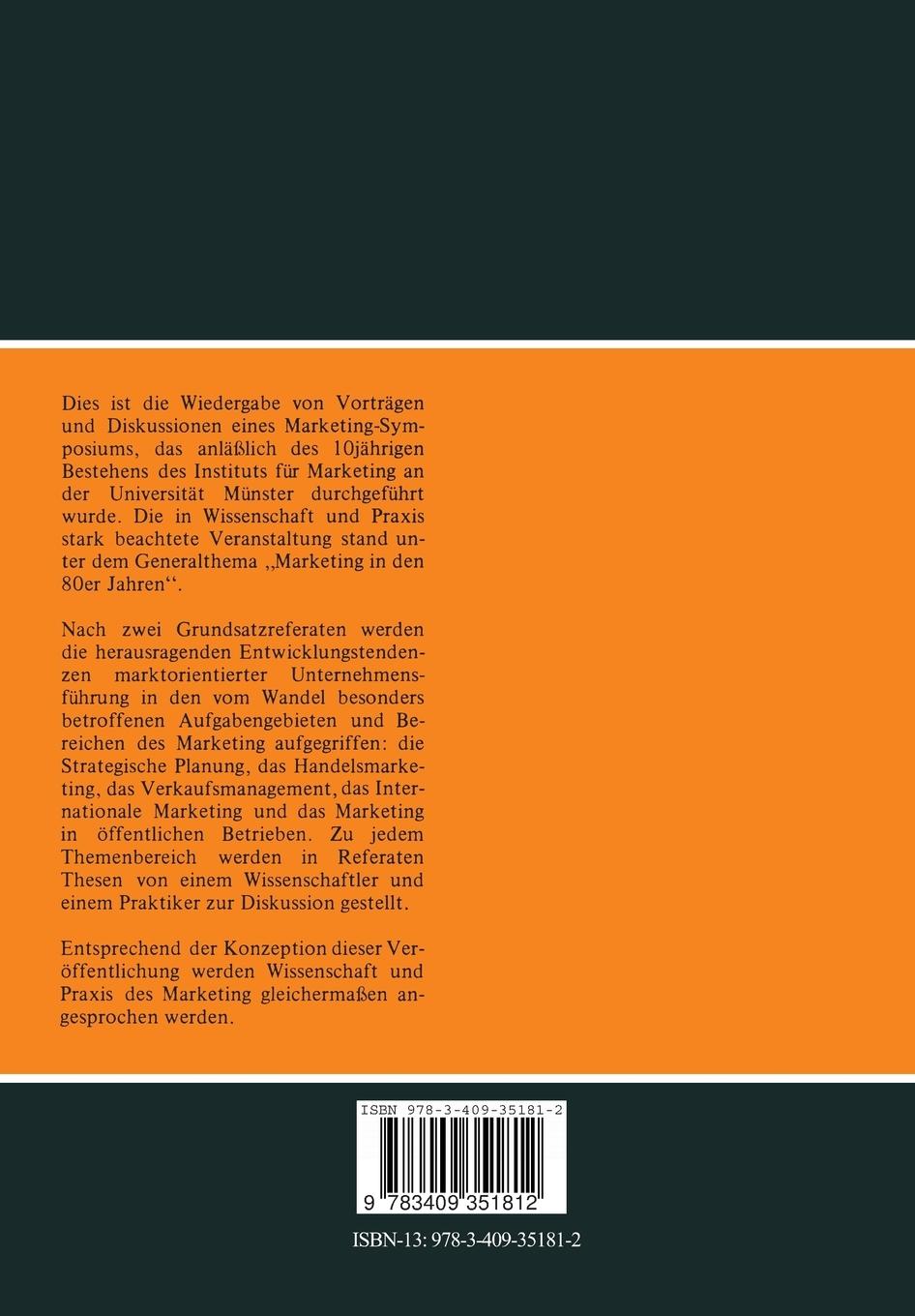 Rückseitencover Marketing im Wandel