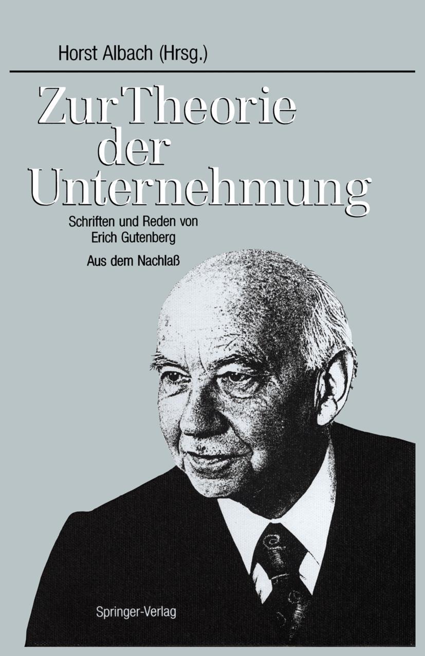 Vorderes Coverbild Zur Theorie der Unternehmung