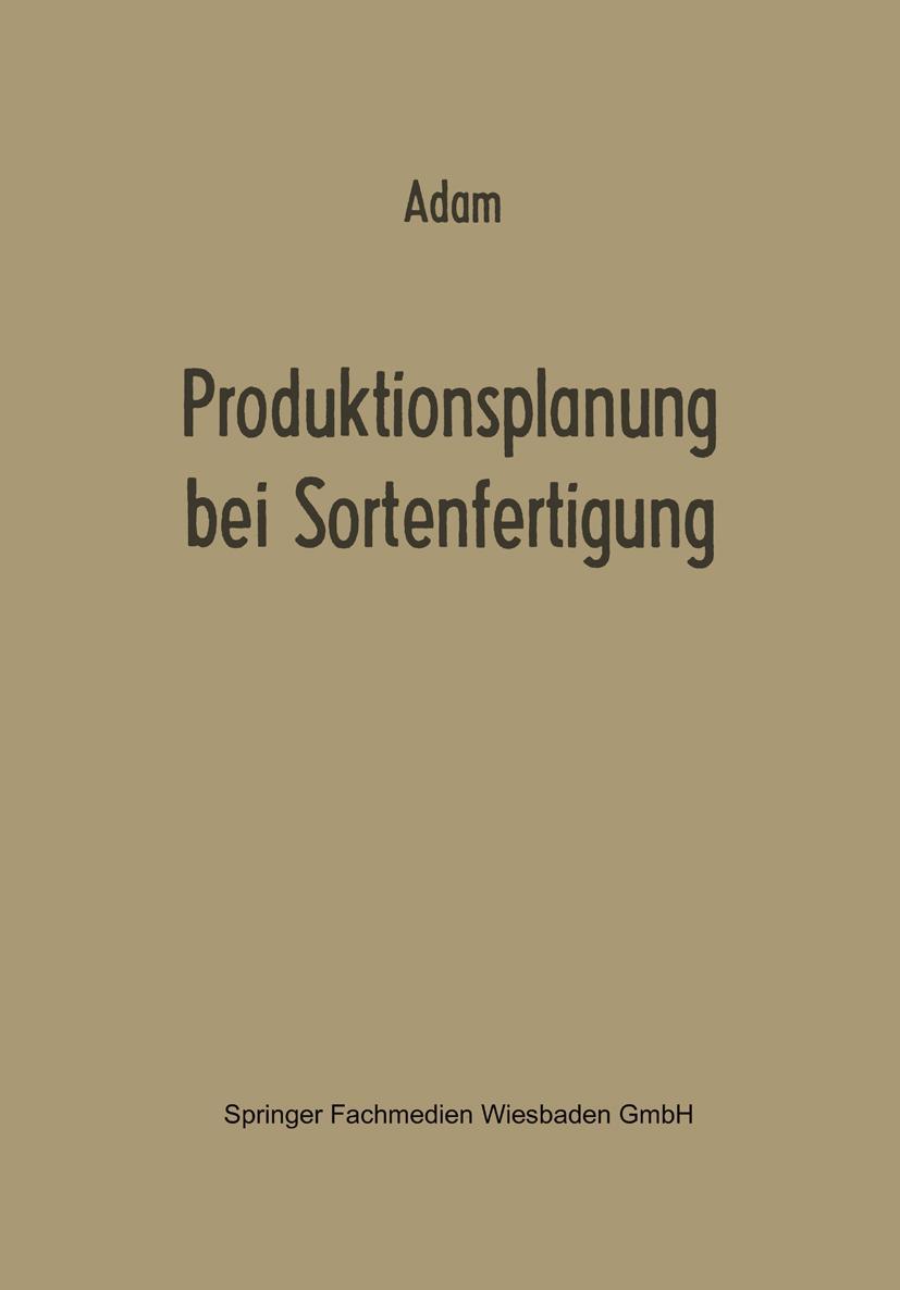 Vorderes Coverbild Produktionsplanung bei Sortenfertigung