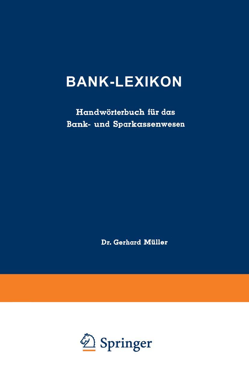 Vorderes Coverbild Bank-Lexikon