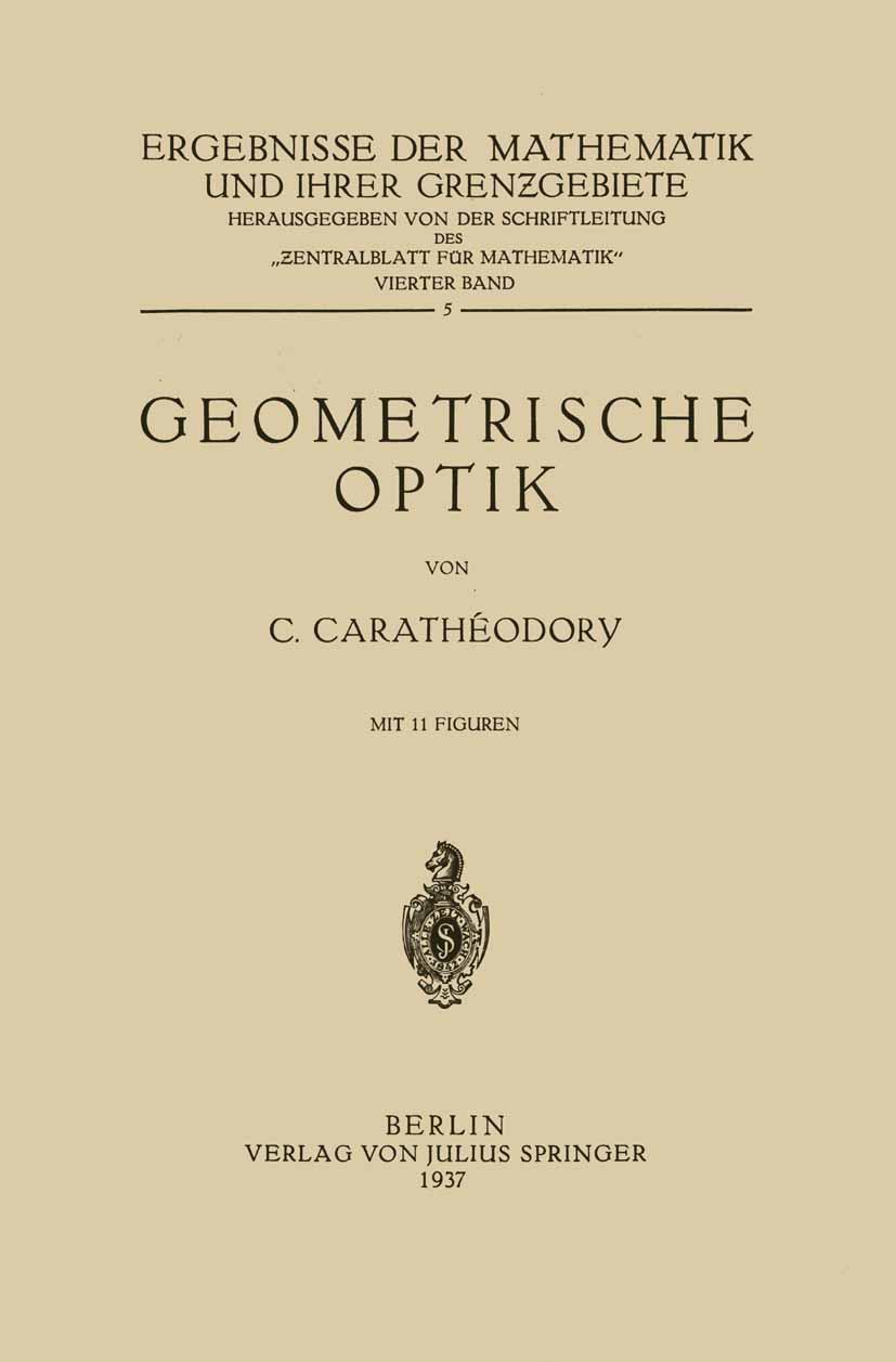 Vorderes Coverbild Geometrische Optik